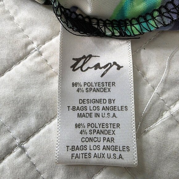 T-Bags Los Angeles Abstract Print Short Sleeve Midi Dress S, NWOT - Picture 5 of 8